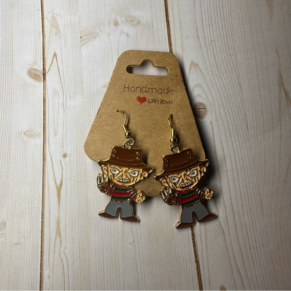 Freddy Krueger Character Earrings‎